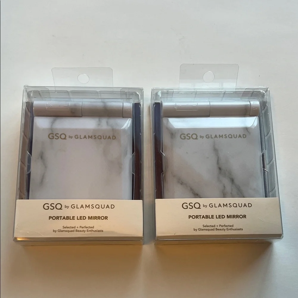$9ea/2 for $15 Compact Portable LED Vanity Mirror 2x Magnify GSQ by Glamsquad